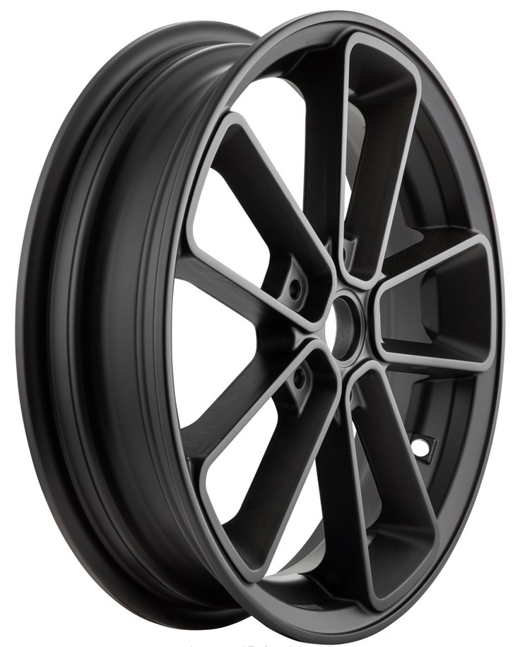 Felge vorne/hinten 13” für Vespa GTS/​GTS Super/​GTV/​GT 60/​GT/​GT L 125-300ccm, schwarz matt