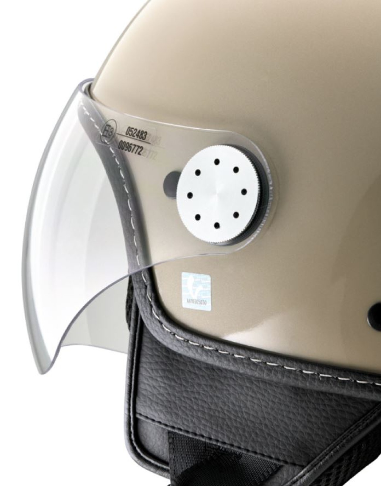 Vespa Jethelm, Vespa Visor LangHe, beige glänzend (Q01)
