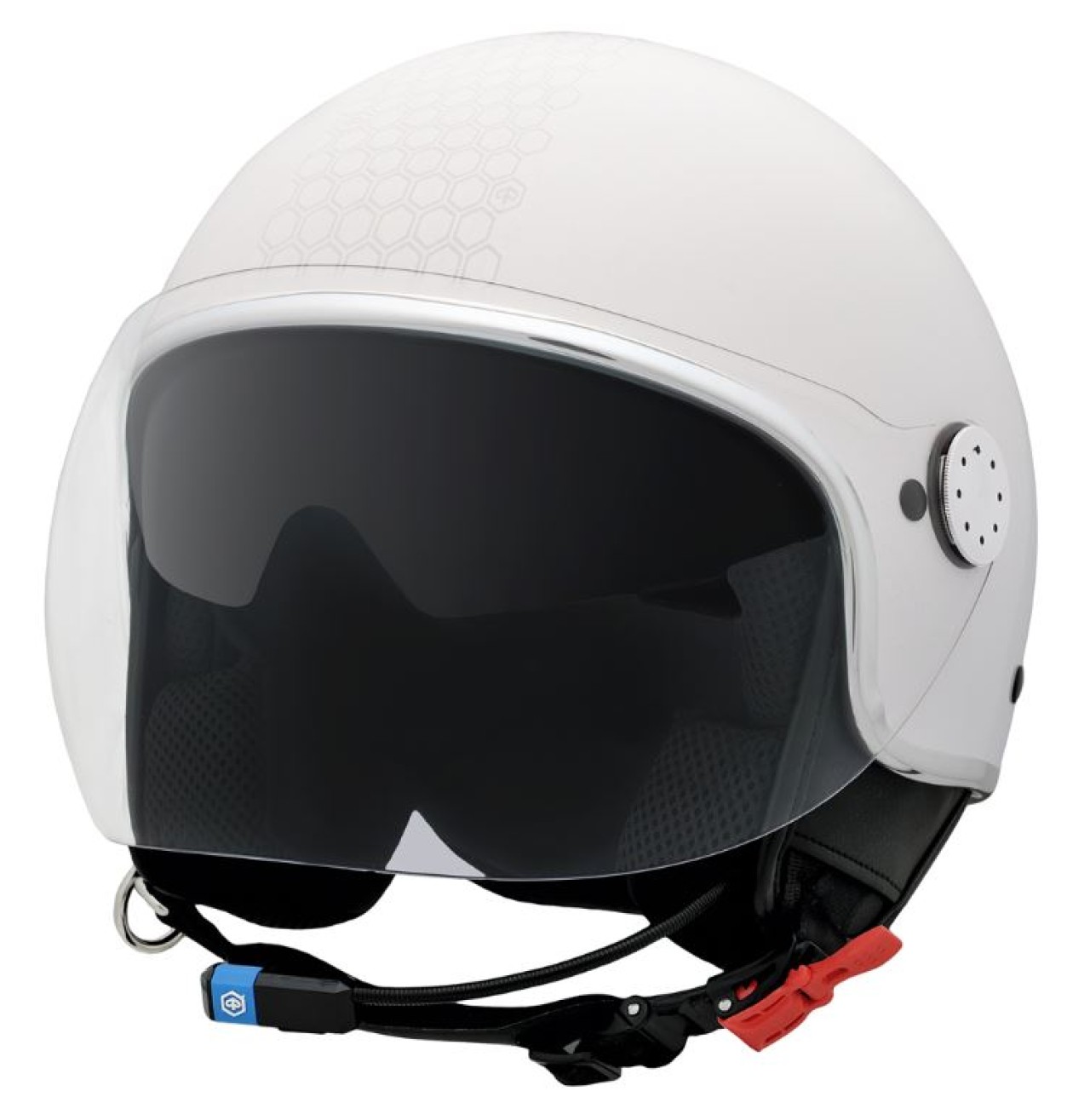 Piaggio Jethelm Demi Jet Mirror weiß