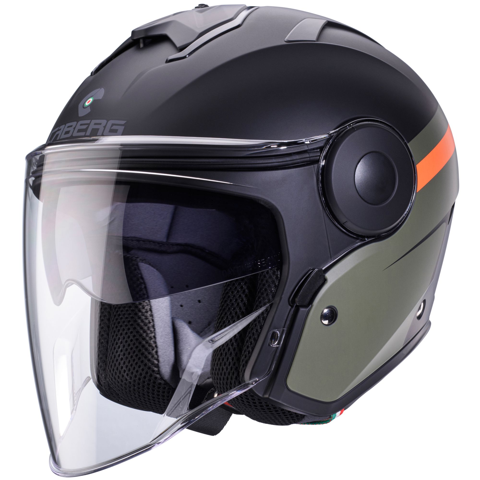 Caberg Helm Soho Zephyr matt-schwarz/grün-orange