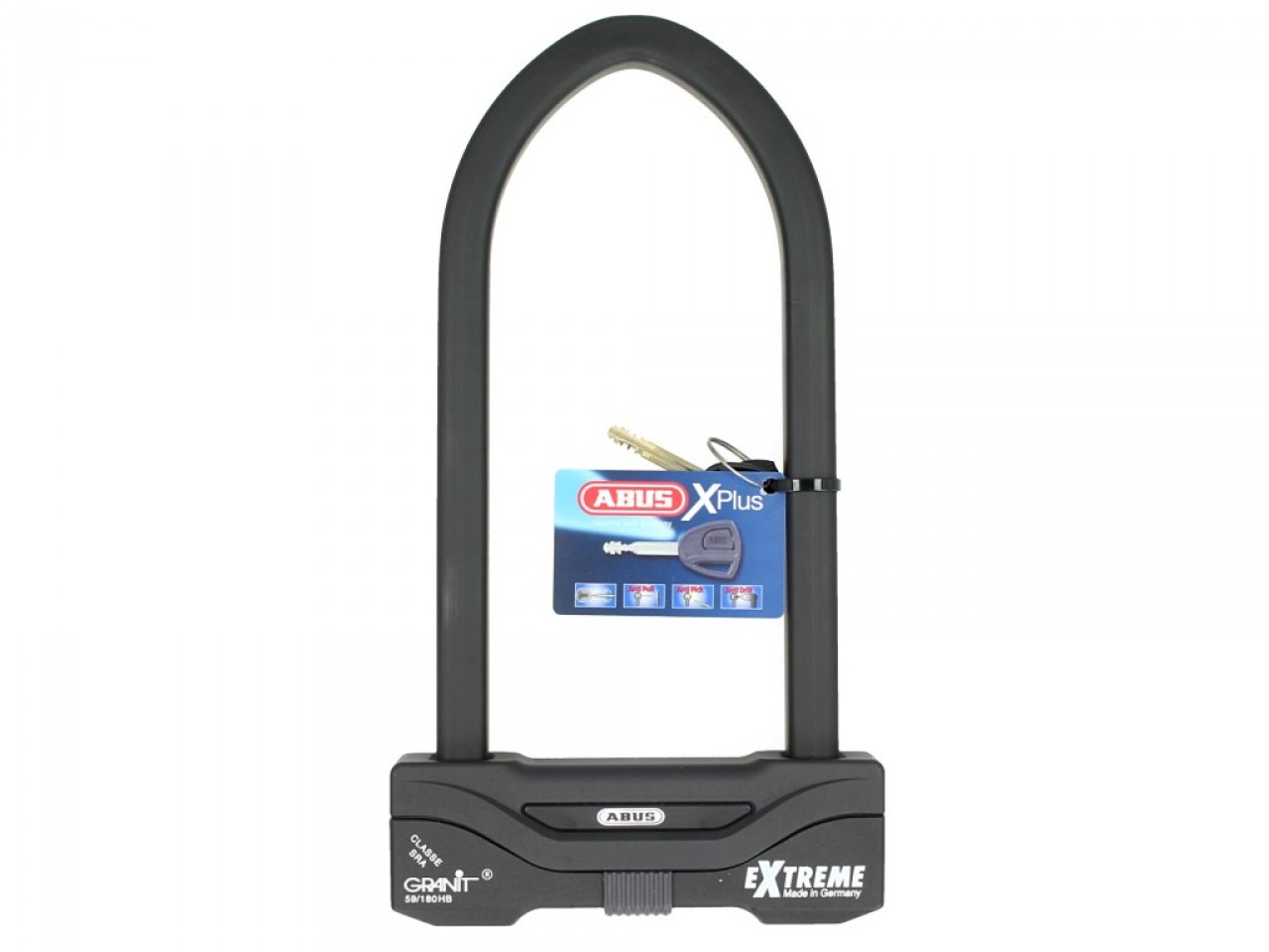 ABUS Bügelschloss 260x111 Granit Extreme Plus 59 für Motorrad, Scooter & Vespa