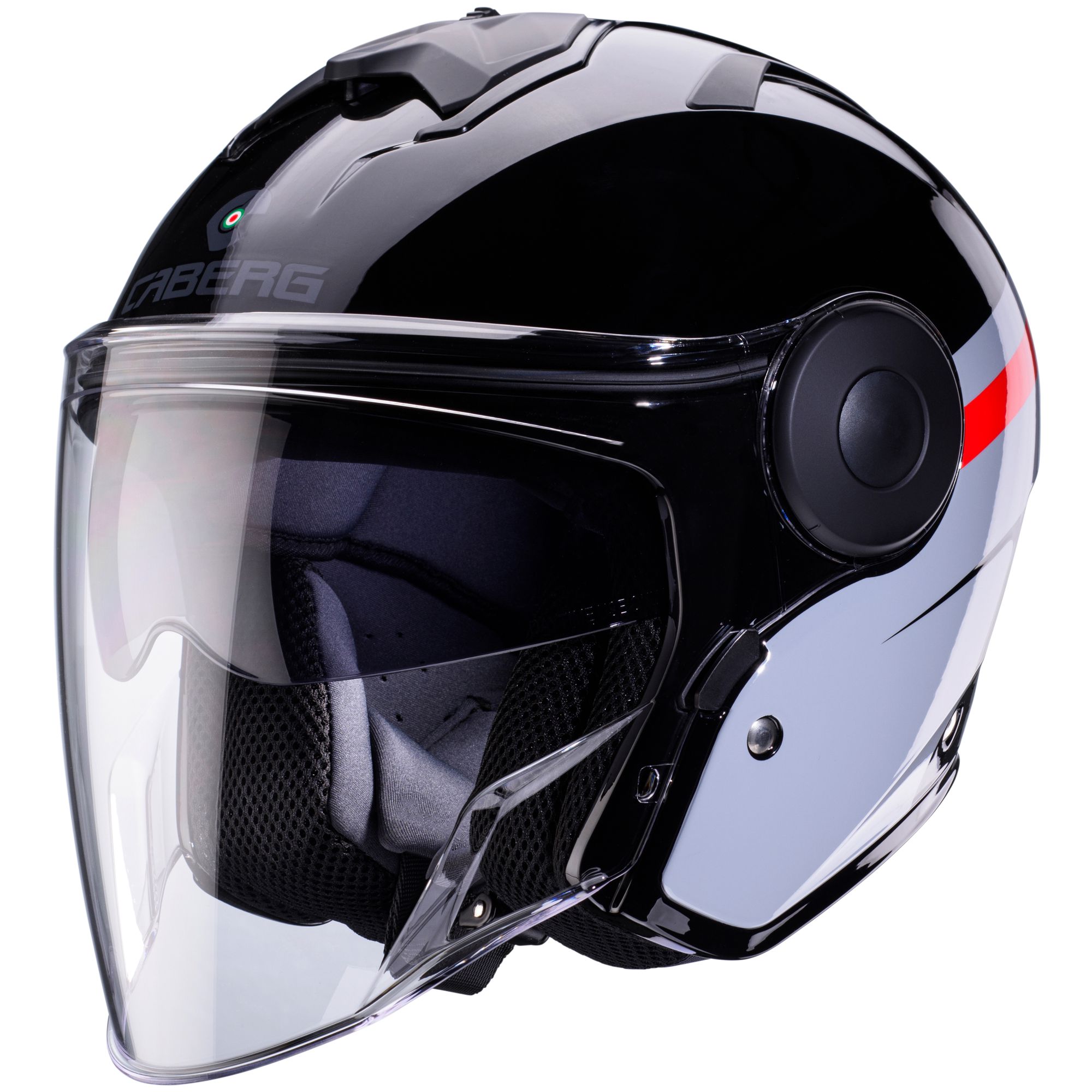 Caberg Helm Soho Zephyr schwarz/grau-rot