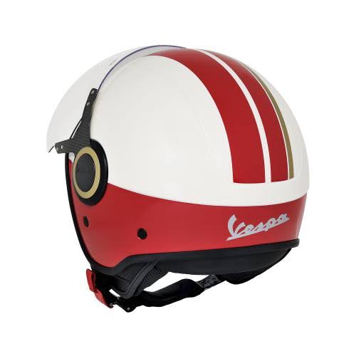 Vespa Jethelm VJ Racing 60s weiß / rot - Sixties