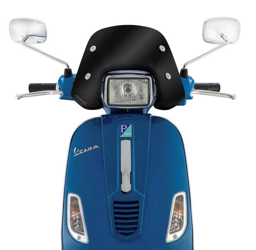 Flyscreen ERMAX Piccolo H 170 mm für Vespa S 50-150ccm, schwarz getönt