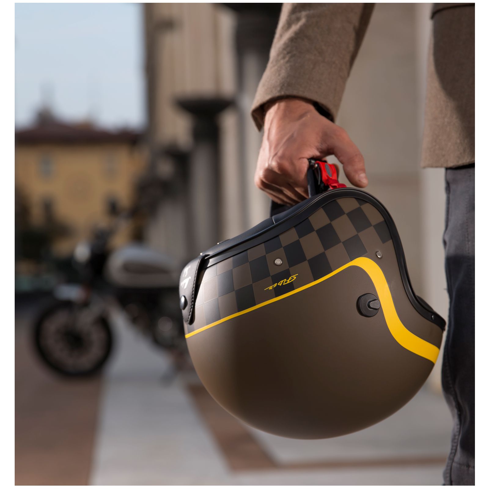 Caberg Helm Freeride Formula, matt-braun/mustard-gelb