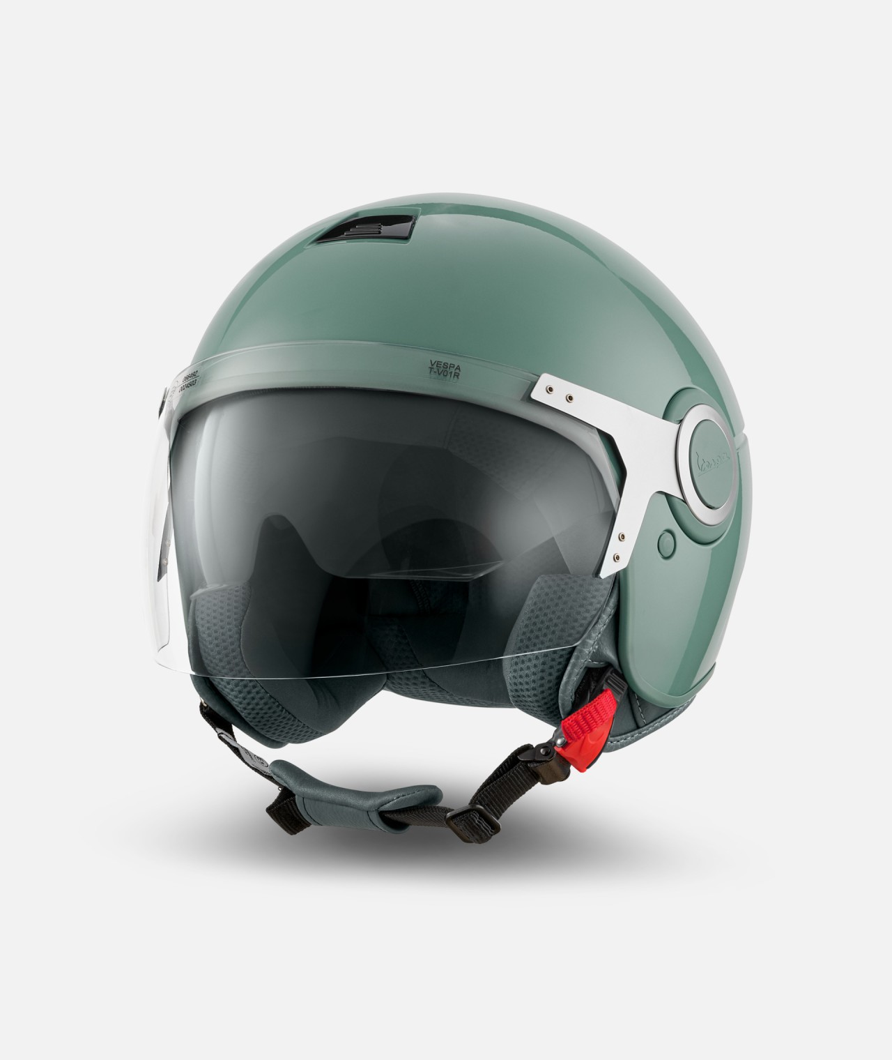 Vespa Jethelm Demi Jet Vespa 80th grün glänzend