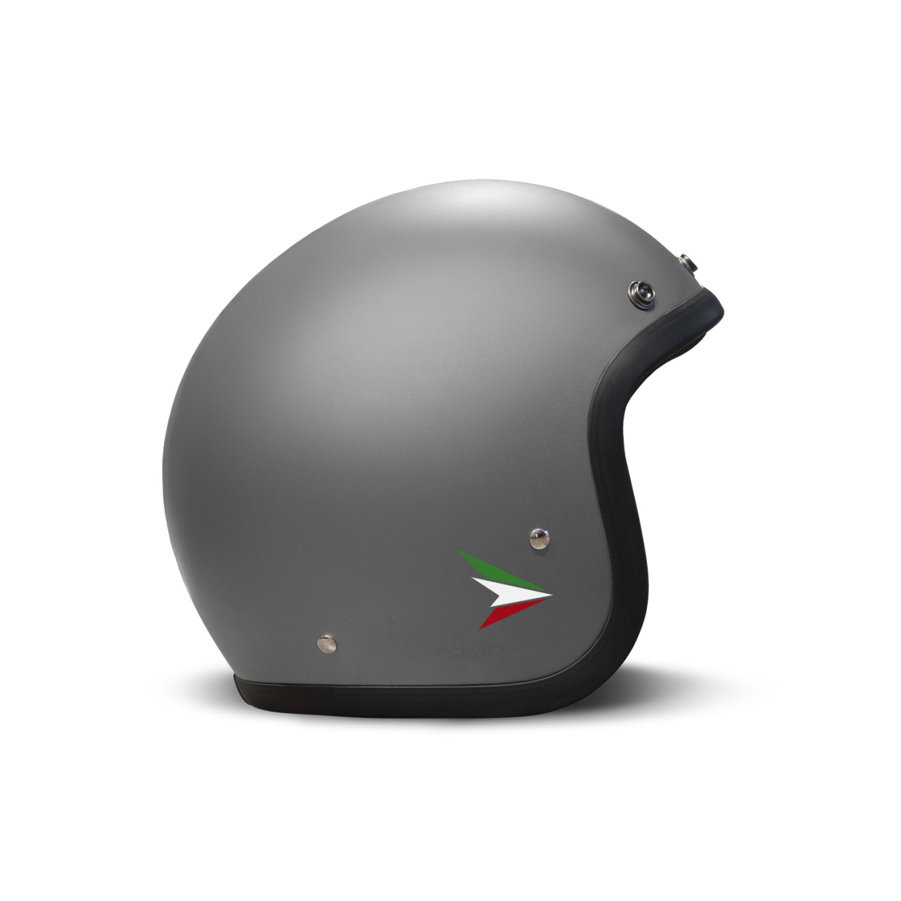 DMD Jethelm Retro, schwarz, matt, Ita Grey, Fiberglas, ECE 22.06