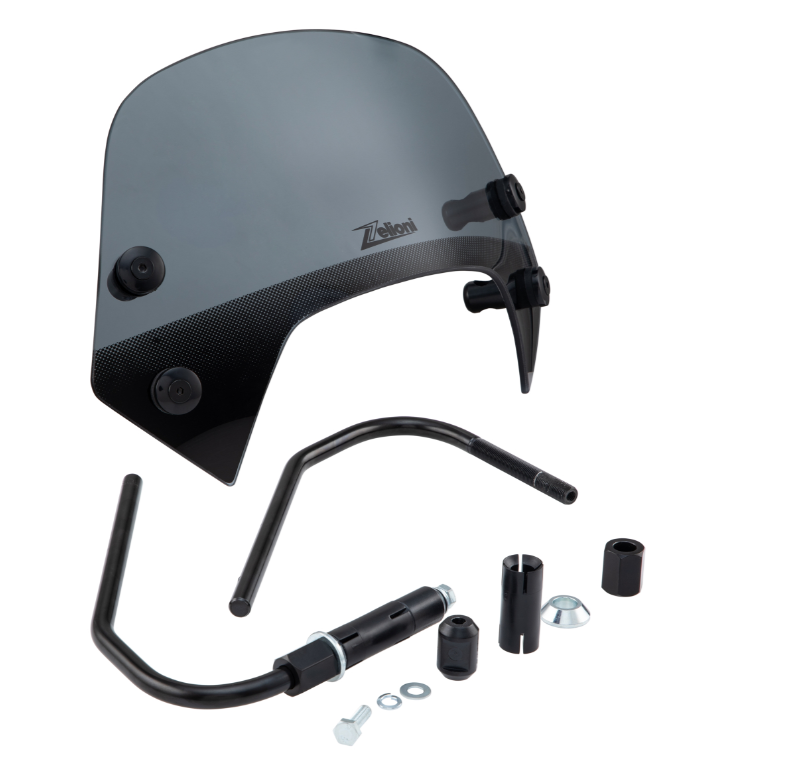 Flyscreen ZELIONI Racing für Vespa Sprint 50-150ccm 2T/​4T, schwarz getönt