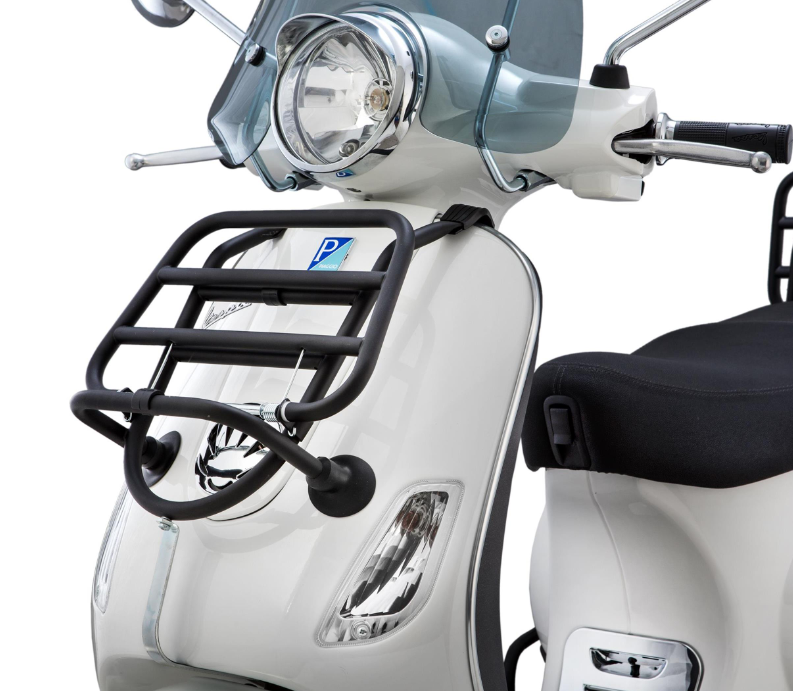 Gepäckträger vorne für Vespa LX /​LXV /​S 50-150ccm, klappbar, schwarz