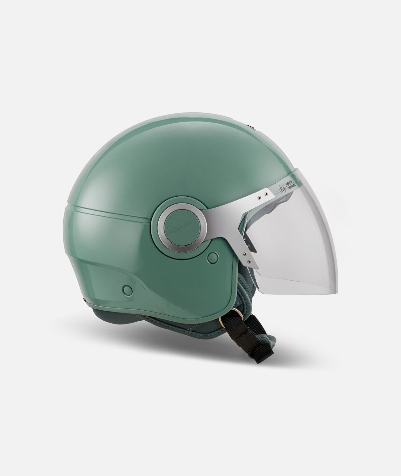 Vespa Jethelm Demi Jet Vespa 80th grün glänzend