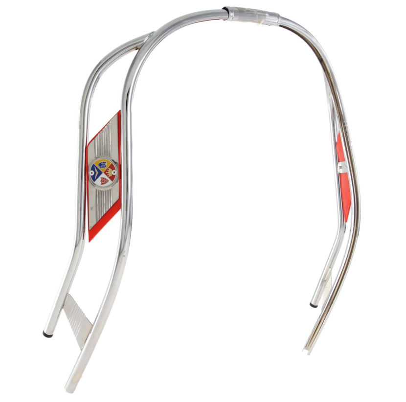 Doppelschlitzrohr Beinschild für Vespa PX 80-200ccm, chrom