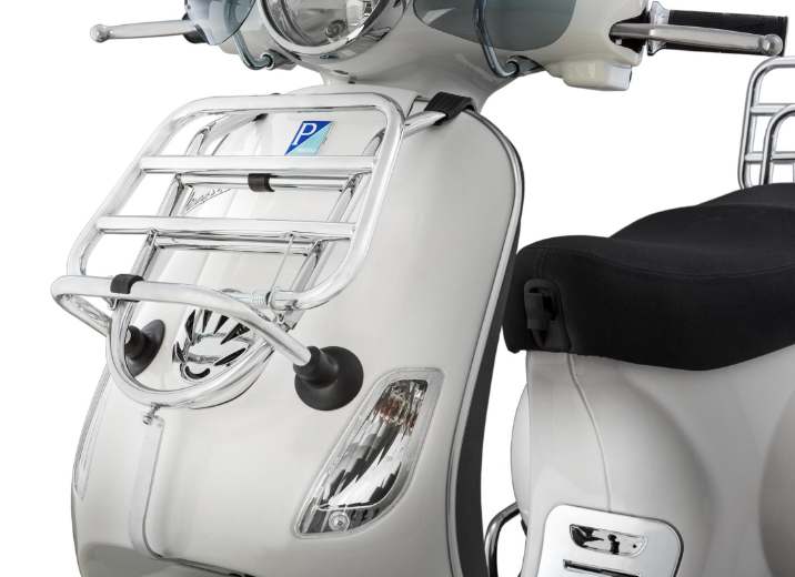 Gepäckträger vorne für Vespa LX /​LXV /​S 50-150ccm, klappbar, chrom