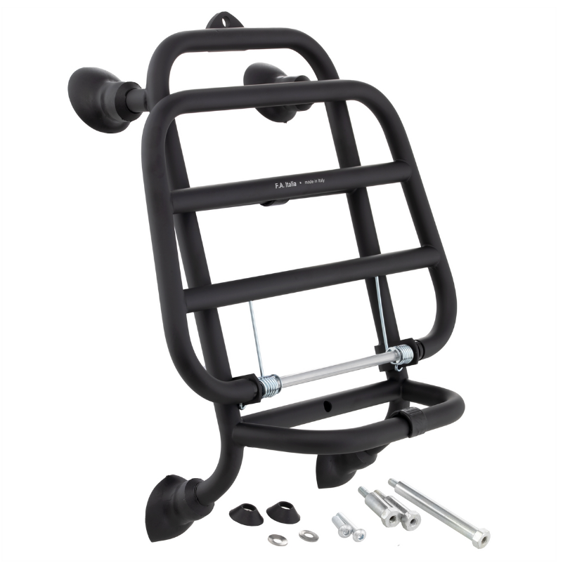 Gepäckträger vorne für Vespa GTS /​GTS Super HPE /​GTV 125/​300 ('19-), klappbar, schwarz matt