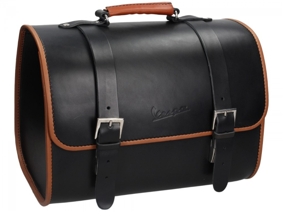 Original Vespa Ledertasche - Schwarz