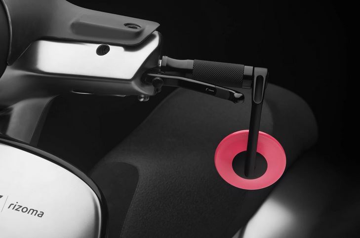 Lenkerendenspiegel RIZOMA E-POP links oder rechts für Vespa, schwarz/pink