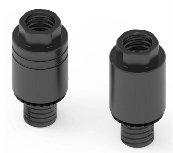 Spiegeladapter RIZOMA für Vespa GTS/​GTS Super ('14-'18), schwarz
