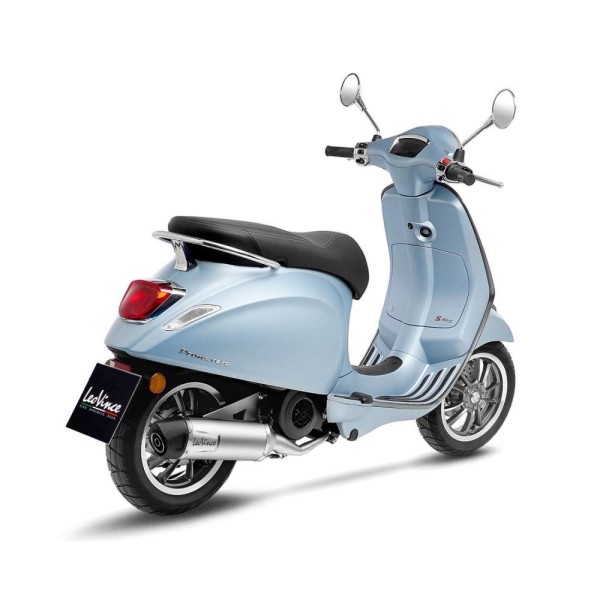 LeoVince Komplettanlage LV One Evo für Vespa Primavera 125, Edelstahl silber, E-Gutachten