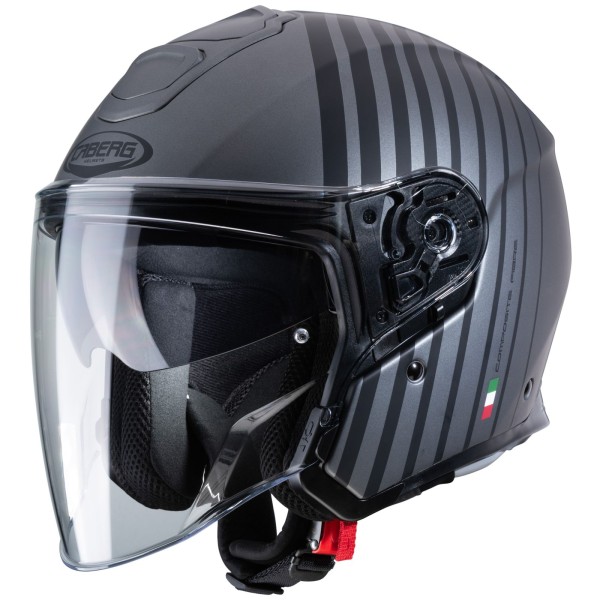 Caberg Helm Flyon Bakari, matt-gun/schwarz