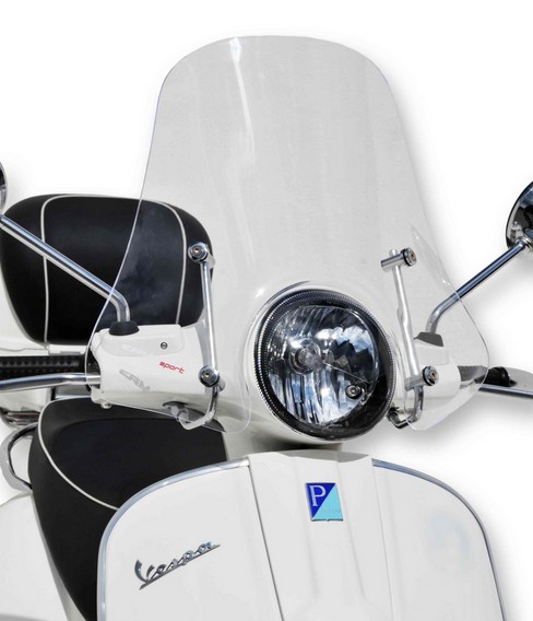 Windschild ERMAX Sport H 450 mm für Vespa GTS/​GTS Super/​GT L (-22), schwarz
