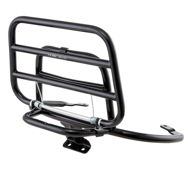 Gepäckträger hinten für Vespa Primavera /​Sprint 50-150ccm, klappbar, schwarz glänzend