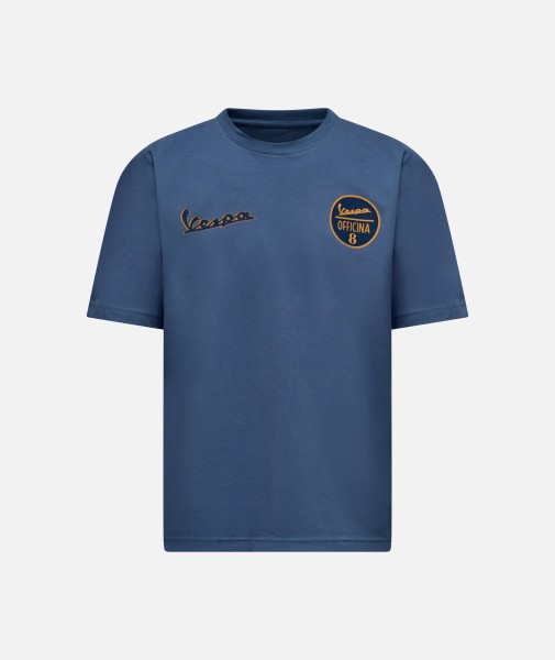 Vespa T-Shirt Officina 8 blau