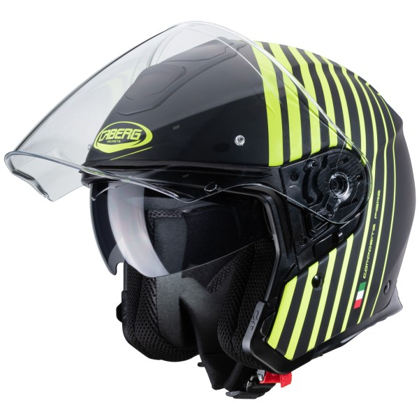 Caberg Helm Flyon Bakari, matt-schwarz/fluo-gelb