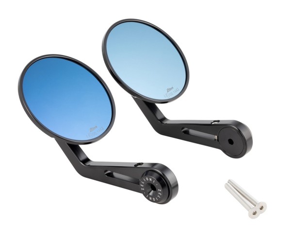 Lenkerendenspiegel ZELIONI für Vespa, rechts und links, schwarz eloxiert