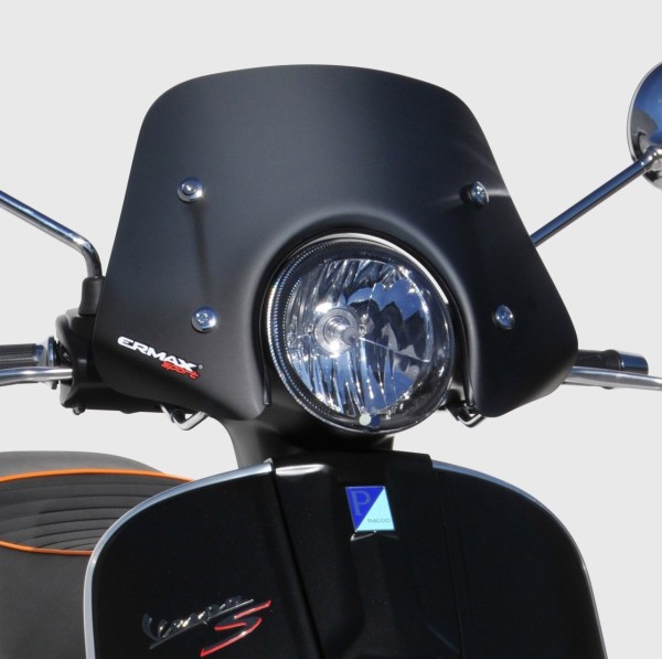 Windschild ERMAX Piccolo H 300 mm für Vespa GTS/​GTS Super/​GT L (-22), matt schwarz