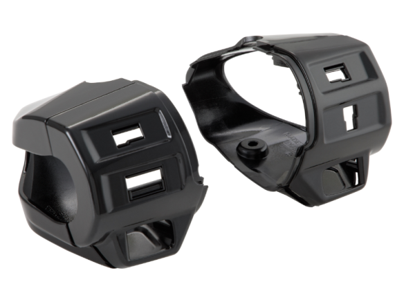 Abdeckung Schaltereinheit, links & rechts für Vepsa Primavera/​Sprint, schwarz glänzend