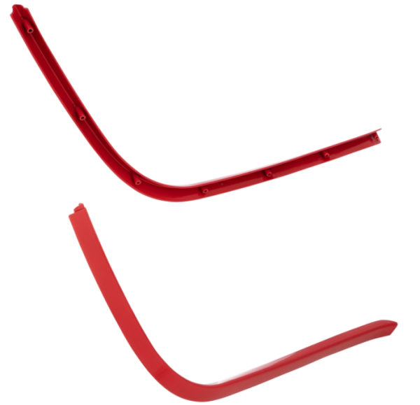 Monoschlitzrohr Trittbrett rot für Vespa Primavera/​Sprint 50-150ccm