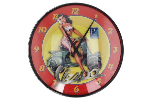 Vespa Wanduhr Pin up