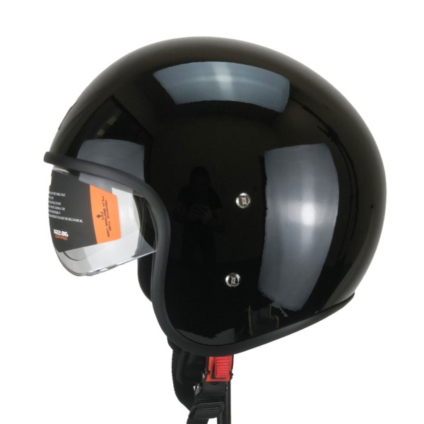 Axxis Jethelm Hornet Fiber SV, Solid, schwarz, glänzend, Fiberglas, ECE 22.06 - M