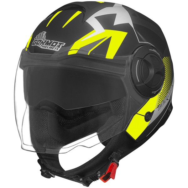 Germot Helm GM 650, matt-schwarz/fluo-gelb