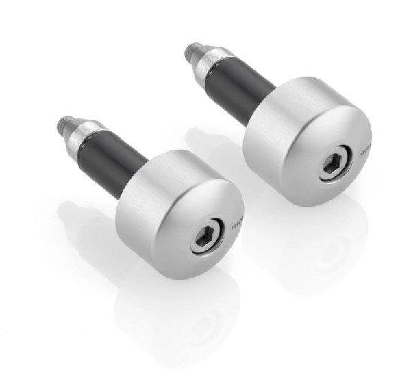 Lenkerendengewichte RIZOMA links & rechts für Vespa, silber eloxiert