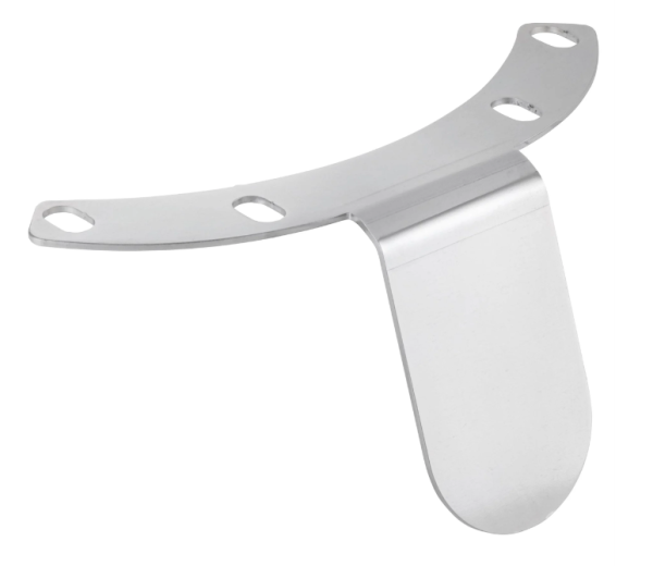 Halter Pickerl für österreichische Prüfplakette für Primavera/​Sprint 50-150ccm, Edelstahl poliert