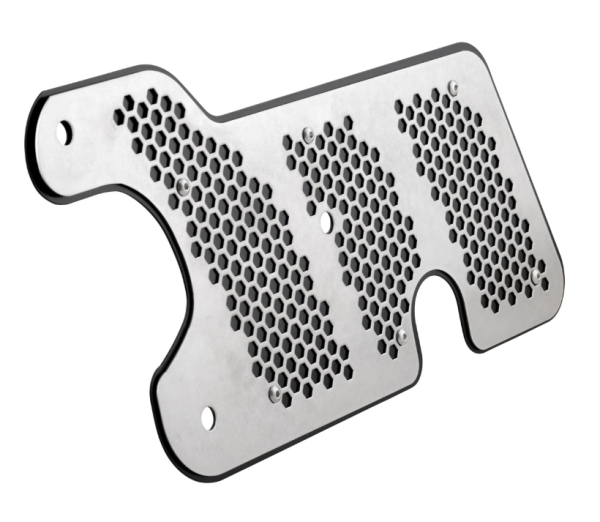 Auspuffblende Schwingarm für Vespa GTS/​GTS Super 125/​150ccm 4T LC iGet (Euro4), schwarz/silber