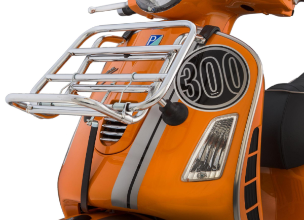 Gepäckträger vorne für Vespa GTS/​GTS Super/​GTV/​GT 60/​GT/​GT L 125-300ccm, klappbar, chrom