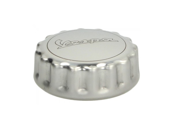 Tankdeckel, Aluminium, mit Schriftzug Vespa - Original Piaggio