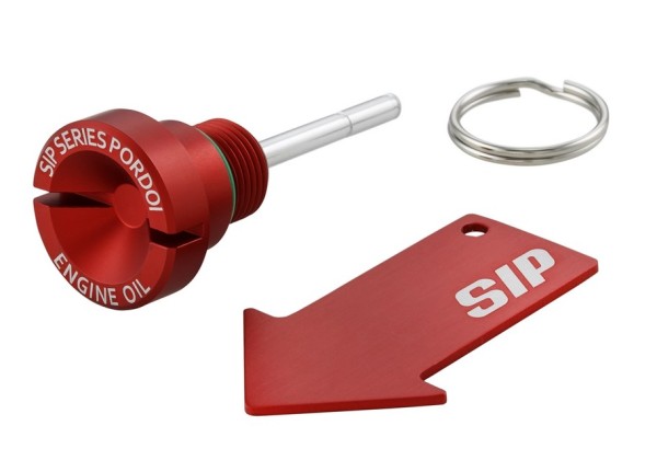 Öleinfüllschraube Motoröl für Vespa, rot matt