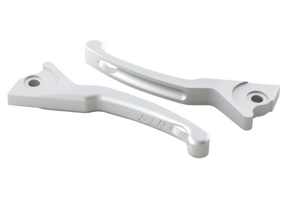 Sporthebel Set Bremse Shorty für Vespa, rechts und links, silber matt