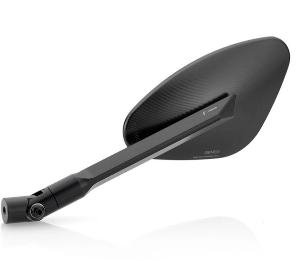 Spiegel RIZOMA Genesi rechts für Vespa, schwarz eloxiert