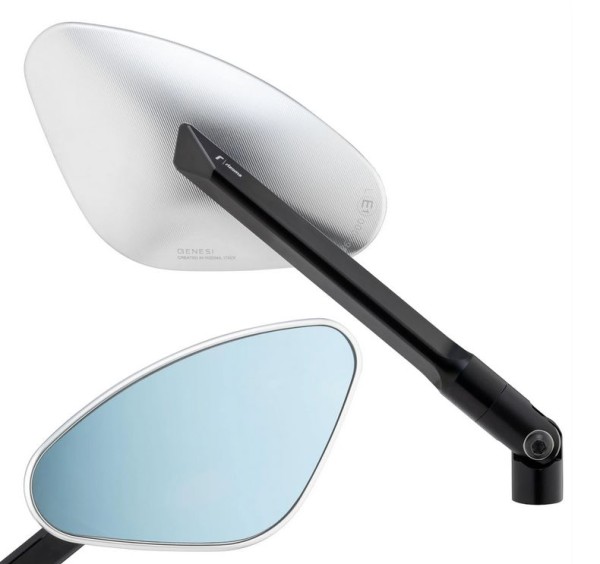 Spiegel RIZOMA Genesi rechts für Vespa, silber eloxiert