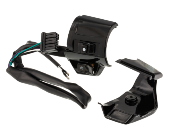 Schaltereinheit DMP rechts für Vespa Primavera/​Sprint, schwarz glänzend