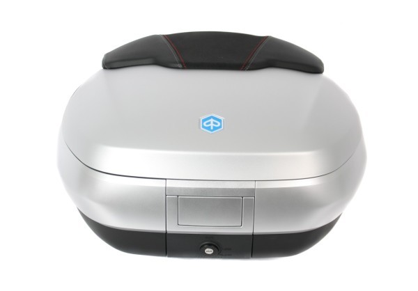 Top Case 50 l, (H4_grau matt 760/B) inkl. Rückenpolster für Piaggio MP3 500 Sport Advance HPE