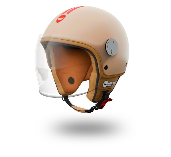 Helmo Milano Demi Jet Veloce rot matt