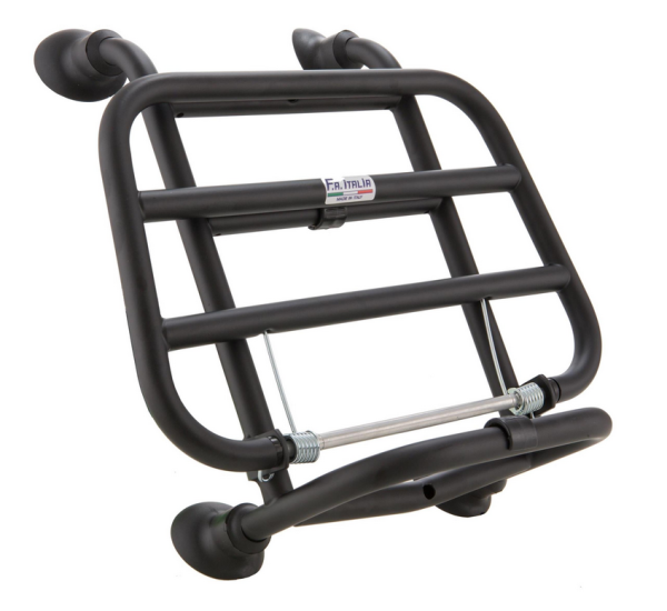 Gepäckträger vorne für Vespa Primavera /​Sprint /​Elettrica 50-150ccm, klappbar, schwarz matt
