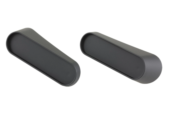 Halter Reflektor Seitenverkleidung, hinten links & rechts für Vespa, schwarz matt