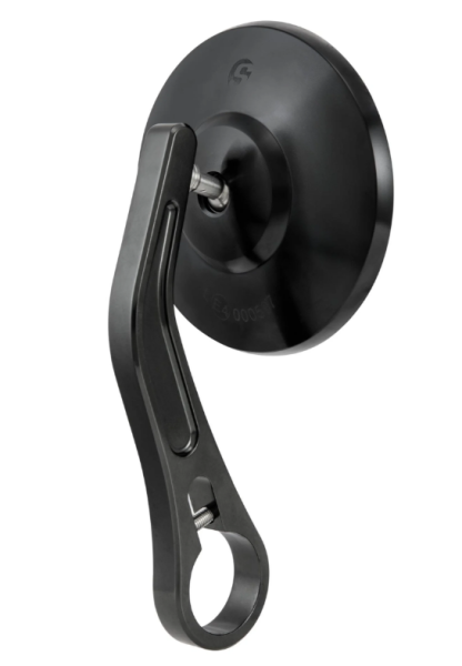 Lenkerendenspiegel für Vespa, links oder rechts, rund, schwarz glänzend