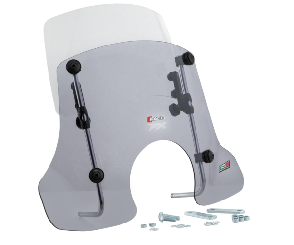 Windschild FACO "Twin-Screen" für Vespa PX 80-200ccm, getönt