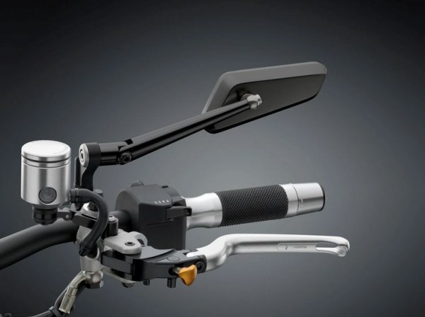 Spiegel RIZOMA Circuit 744 rechts für Vespa, schwarz eloxiert